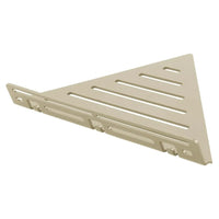 Tablette d'angle en aluminium de couleur sable avec tringle et crochet de suspension dans le style LINE #FR0004329