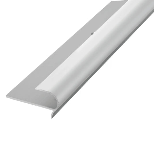 Treppenstufen-Einschubprofil Aluminium silber matt eloxiert mit gebohrtem Basisprofil