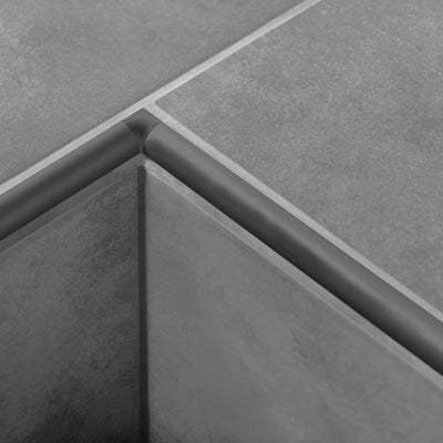 Narożniki wewnętrzne dla DURAL listwa aluminiowa do płytek szary betonowy półokrągła – Widok 2
