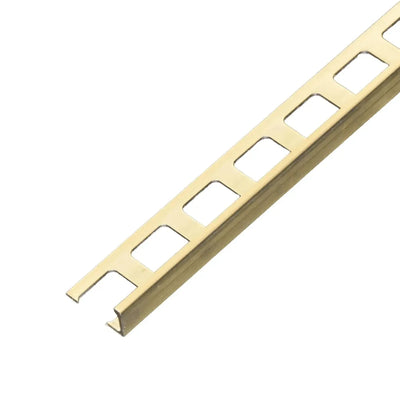 Brass straight edge tile trim