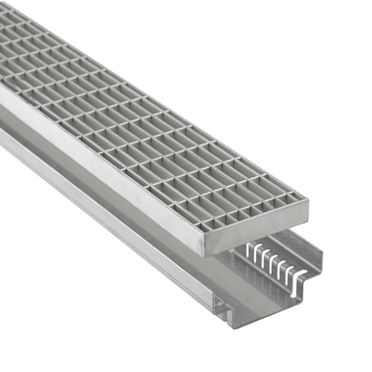 Gros plan sur le caniveau de façade DW en acier inoxydable étroit #FR0005121
#FR0005125
