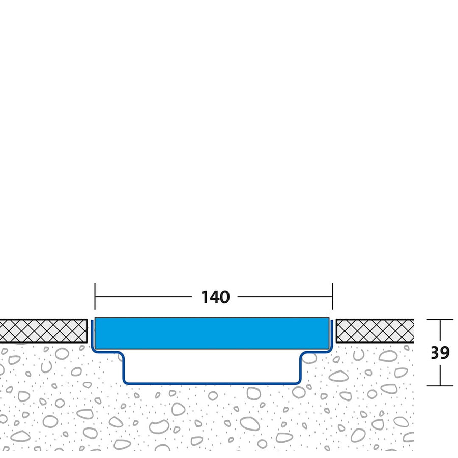 Dessin technique du caniveau de drainage DW 140 mm installé #FR0005122
#FR0005126