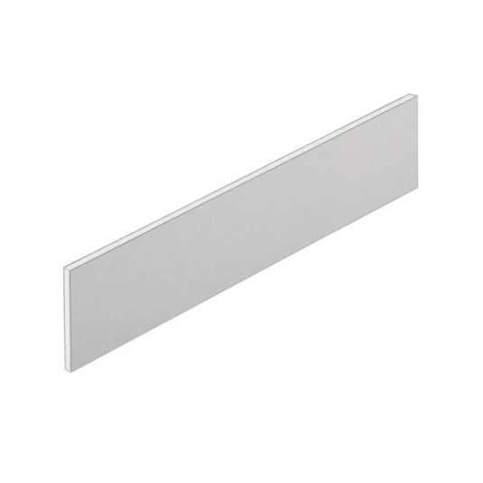 Drip edged balcony profile connector. Narrow, rectangular aluminium piece