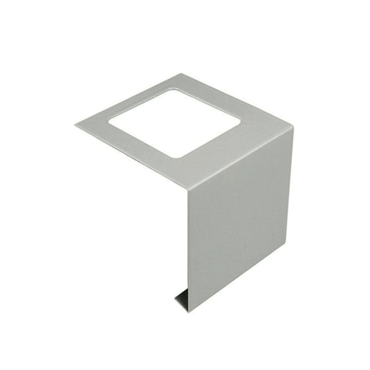 Verbinder Balkonprofil L-Form Aluminium in Silber. Eine Seite gestanzt, eine angewinkelt #farbe_silber