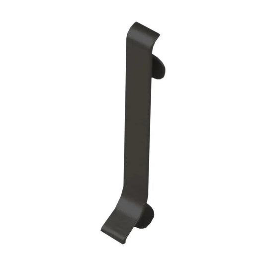 S-förmiger Verbinder Sockelleiste Aluminium schwarz matt mit Befestigungsclips und matter Optik #A0005092
#A0005097
