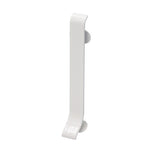 S-förmiger Verbinder Sockelleiste Aluminium weiß beschichtet mit Befestigungsclips und matter Optik #farbe_weiß
