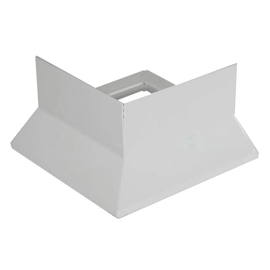 Detailansicht eines Eckstücks Balkonprofil Y-Form aus silber eloxiertem Aluminium #A0001312 #A0001316 #A0001318