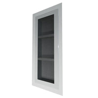 Seitliche Ansicht der Wandnische befliesbar PRO 250 x 800 x 87 mm mit Abdichtungsvlies und zwei Zwischenböden #A0005003

