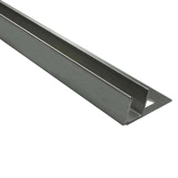 Rechter DURAL Gefällekeil Glasaufnahme aus gebürstetem Edelstahl mit leichtem Schliffmuster und matter Optik #A0002773 #A0002775 #A0002777 #A0002906