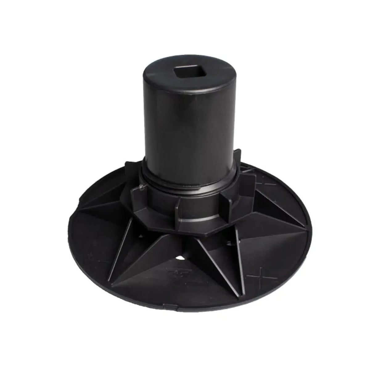 Nahaufnahme schwarzer DURAL Stelzlagersockel Flexibal BAO 3 #A0003358
#A0003359
