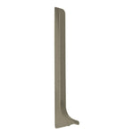 Nahaufnahme einer linken Endkappe Sockelleiste aus titan eloxiertem Aluminium #A0002064 #A0002069 #A0002074