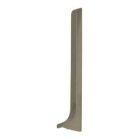 Nahaufnahme einer rechten Endkappe Sockelleiste aus titan eloxiertem Aluminium #A0002065 #A0002070 #A0002075