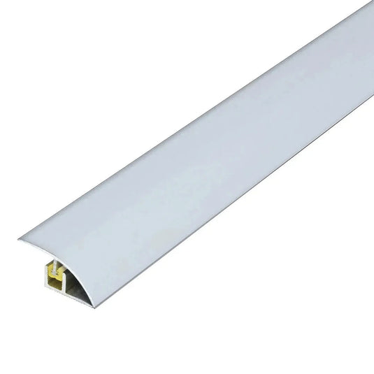 Detailaufnahme silber,eloxiertes Abschlussprofil CLIP. Bodenprofil, gelber Clip und Topprofil #A0003690
#A0003691
