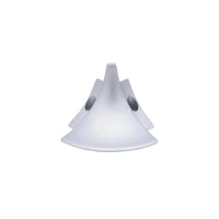 Close-up view of the silver anodised wall connection profile COVE outside corner #A0002908