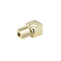 Nahaufnahme einer gold glänzenden Innenecke für Aluminium Viertelkreisprofile #A0002703