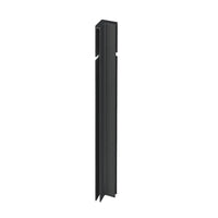 Detailansicht der schwarzen 120 mm Innenecke Balkonwinkelprofil T-Form #A0003223