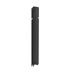 Detailansicht der schwarzen 120 mm Innenecke Balkonwinkelprofil T-Form #A0003223
