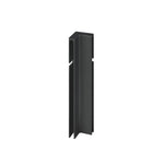 Detailansicht der schwarzen 80 mm Innenecke Balkonwinkelprofil T-Form #A0003237