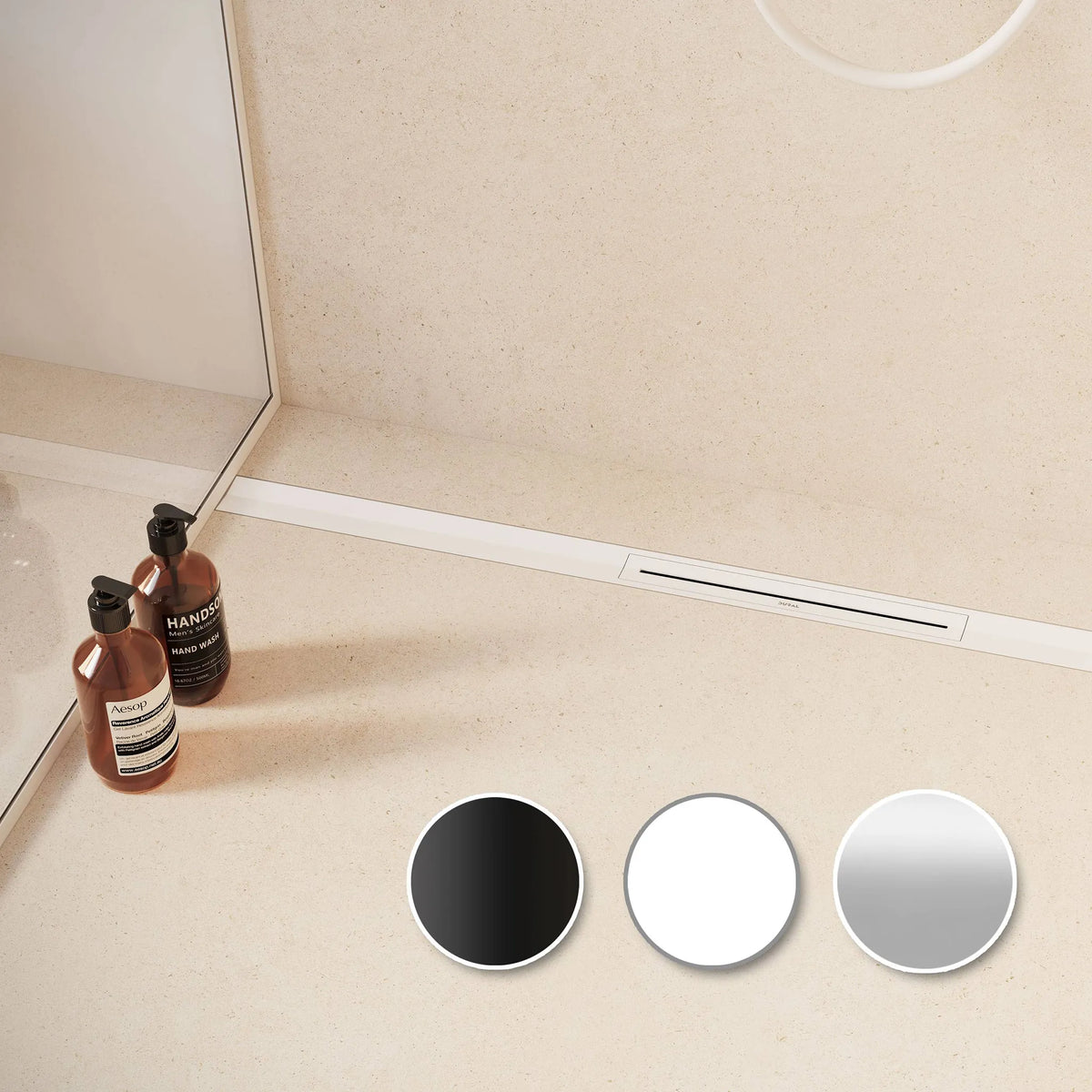 Image d'ambiance du caniveau de douche raccourcissable en acier inoxydable blanc #A0005319
#A0005322
#A0005325
#A0005328
#A0005331
#A0005334