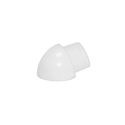 Angles extérieurs pour profilé en quart de cercle Aluminium blanc brillant