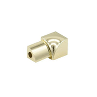 Angle intérieur arrondi, anodisé or brillant profilé en quart de cercle en aluminium avec broche de fixation #FR0002703