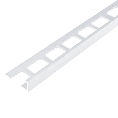 Profilé de finition d'angle pour carrelage alu blanc