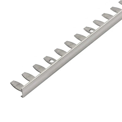 Stainless steel formable straight edge tile trim
