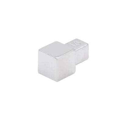 Corners for aluminium square edge tile trim silver