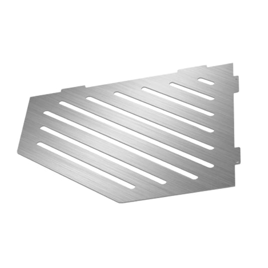 Detailbild TI-SHELF fünfeckige Edelstahlablage mit Line-Muster #A0004340