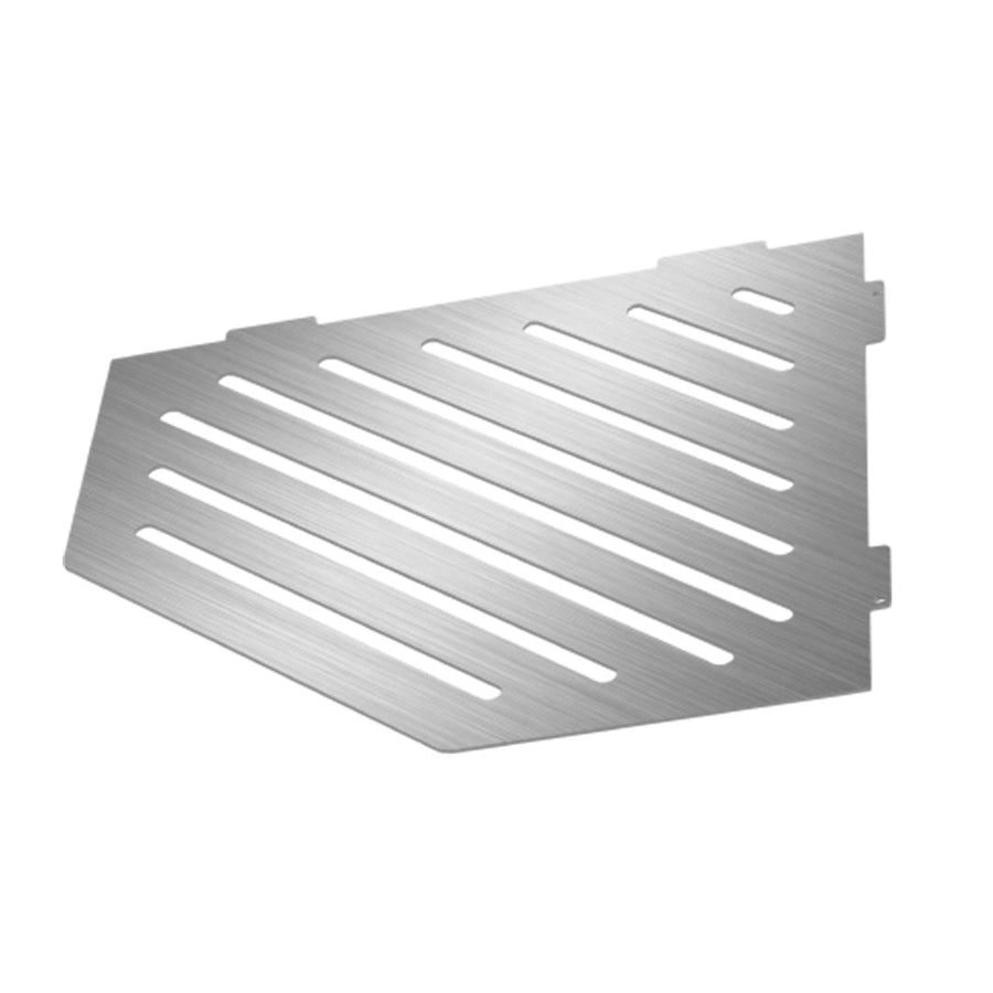 Detailbild TI-SHELF fünfeckige Edelstahlablage mit Line-Muster #A0004340
