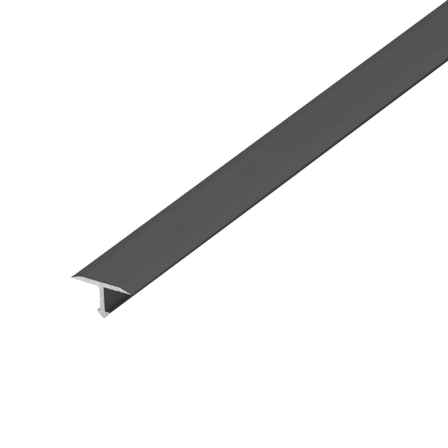 Schmales, schwarz beschichtetes Übergangsprofil T-Form Aluminium #A0005061
