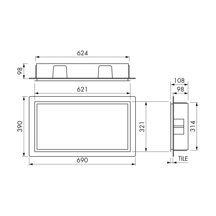 Wandnische aus Edelstahl technische Zeichnung 600x300 mm
#A0005361
#A0005362
#A0005363
