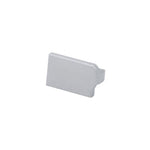 Linke Endkappe für Treppenkantenprofil rutschhemmend aus silber eloxiertem Aluminium #A0002764 #A0002766