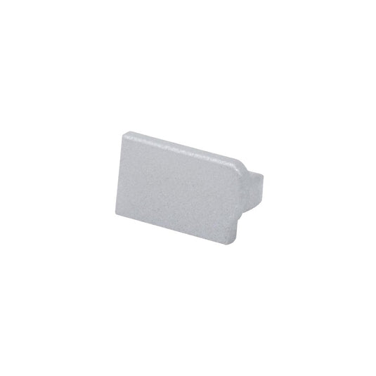 Linke Endkappe für Treppenkantenprofil rutschhemmend aus silber eloxiertem Aluminium #A0002764 #A0002766