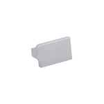 Rechte Endkappe für Treppenkantenprofil rutschhemmend aus silber eloxiertem Aluminium #A0002765 #A0002767